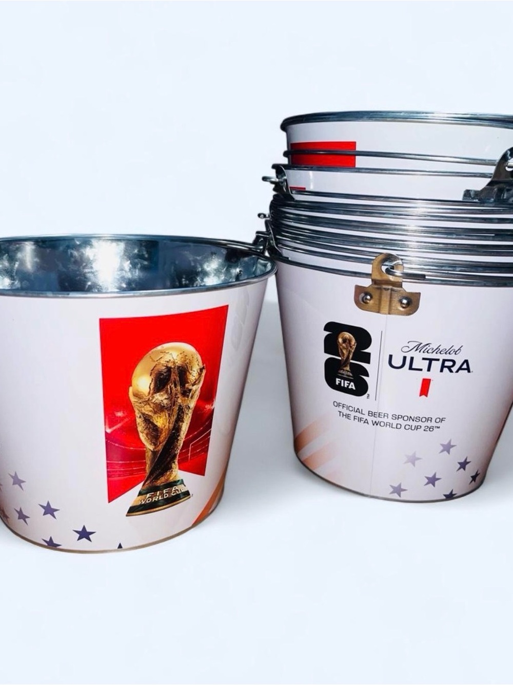 Michelob Ultra FIFA World Cup Ice Bucket - White with Gold Trophy